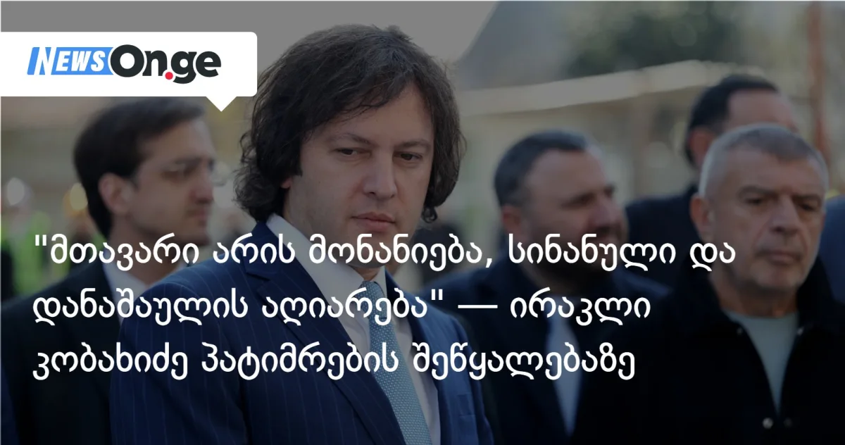 კობახიძე: პატიმრების შეწყალება მხოლოდ სინანულის გამოვლენისა და დანაშაულის აღიარების შემდეგ განიხილება