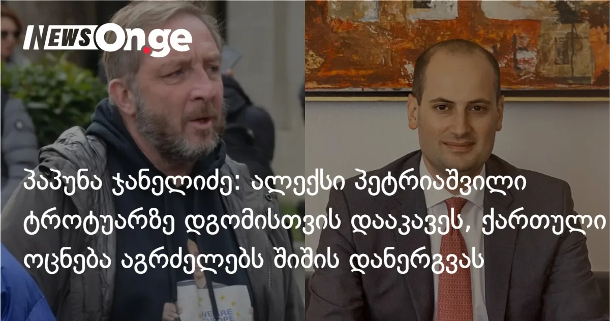 ჯანელიძე: პეტრიაშვილი ტროტუარზე დგომისთვის დააკავეს — 