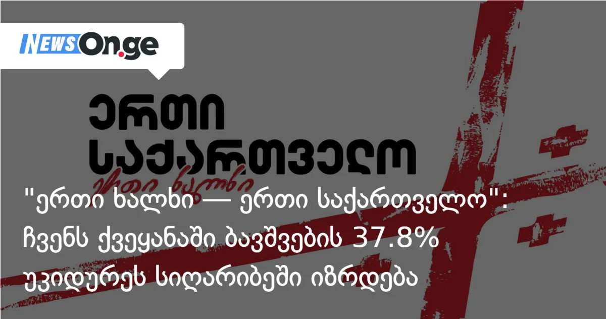 საქართველოში ბავშვების 37,8% უკიდურეს სიღარიბეში იზრდება — სამოქალაქო პლატფორმა ბავშვთა დაცვის დღეს ეხმაურება