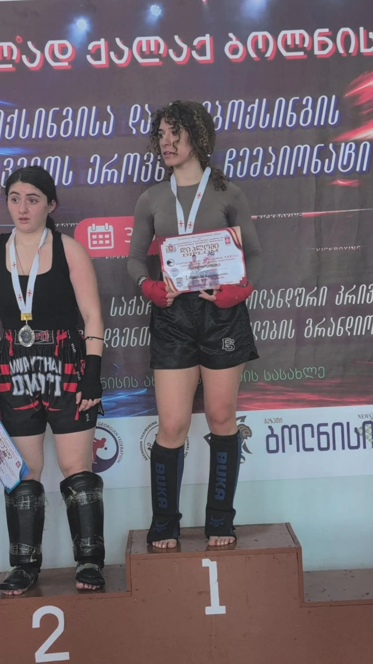 ლუკა კურტანიძის ქალიშვილი კიკბოქსინგში საქართველოს ჩემპიონი გახდა — 16 წლისაა