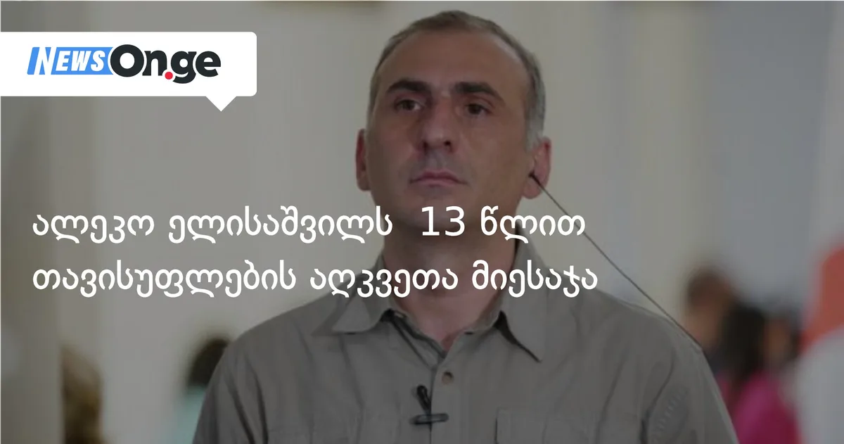 ალეკო ელისაშვილს 13 წლით თავისუფლების აღკვეთა მიესაჯა