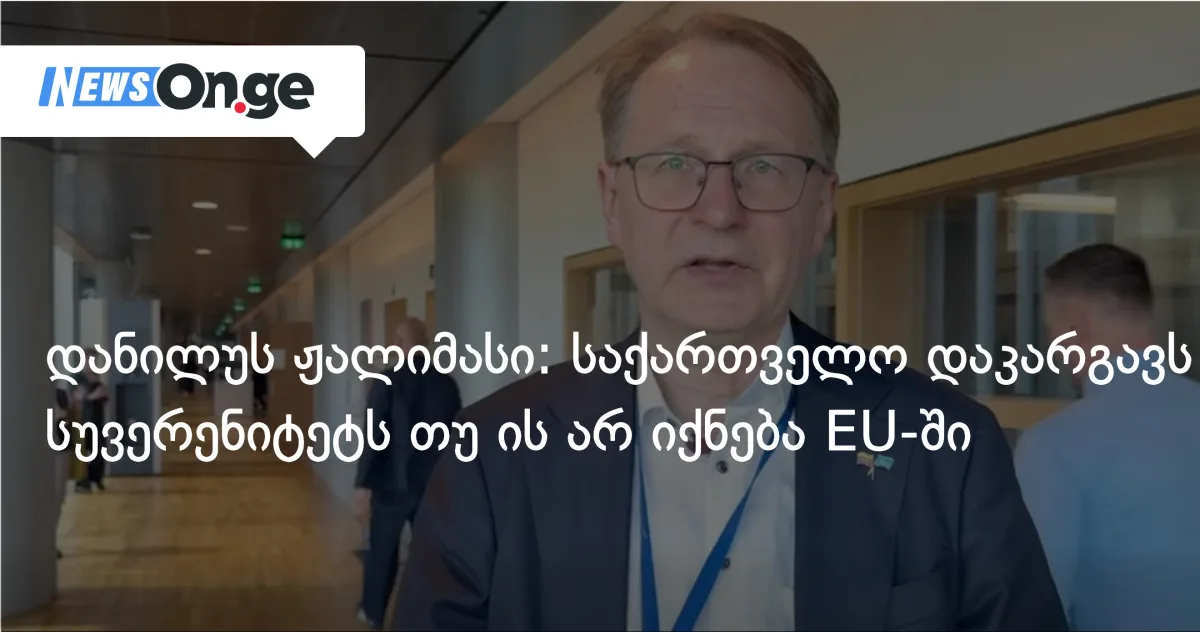 დანილუს ჟალიმასი: საქართველო დაკარგავს სუვერენიტეტს თუ ის არ იქნება EU-ში