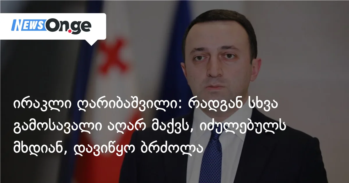 ირაკლი ღარიბაშვილი: რადგან სხვა გამოსავალი აღარ მაქვს, იძულებულს მხდიან, დავიწყო ბრძოლა