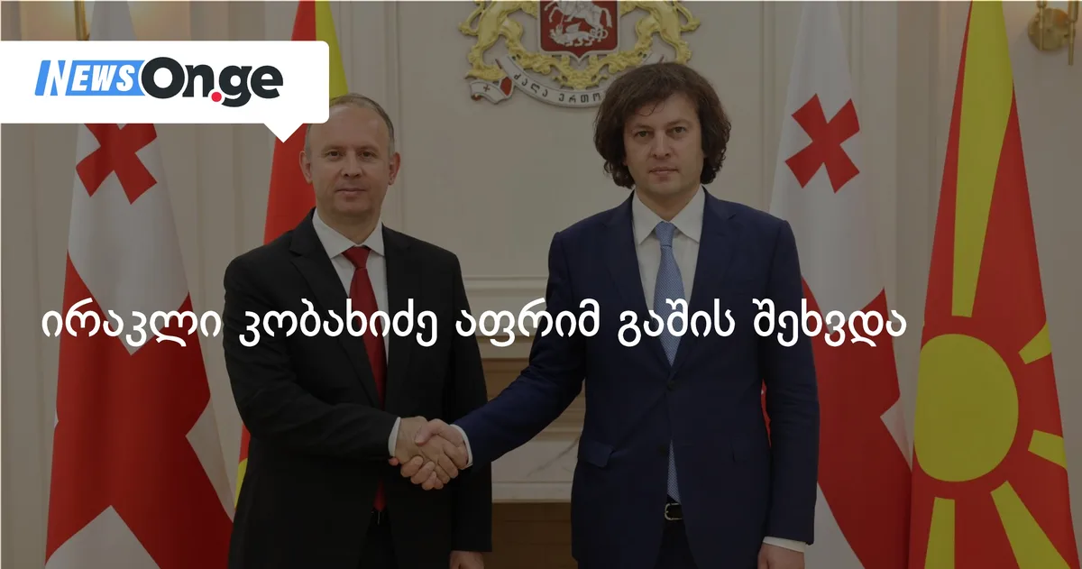 ირაკლი კობახიძე ჩრდილოეთ მაკედონიის ასამბლეის პრეზიდენტს, აფრიმ გაშის შეხვდა