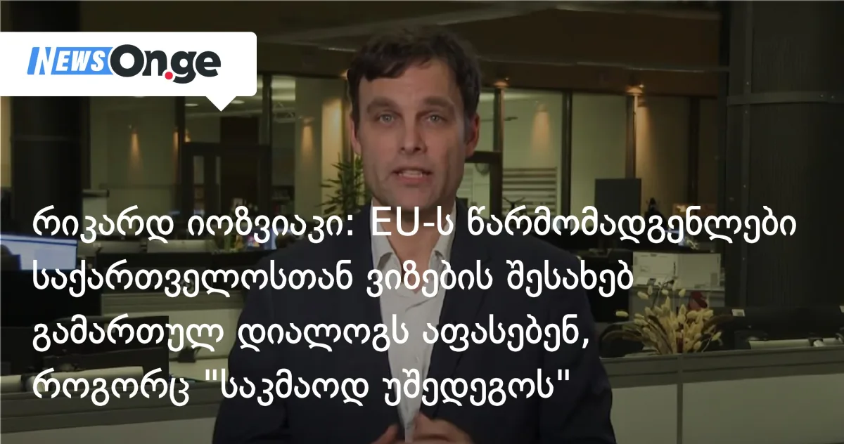 რიკარდ იოზვიაკი: EU-ს წარმომადგენლები საქართველოსთან ვიზების შესახებ გამართულ დიალოგს აფასებენ, როგორც 