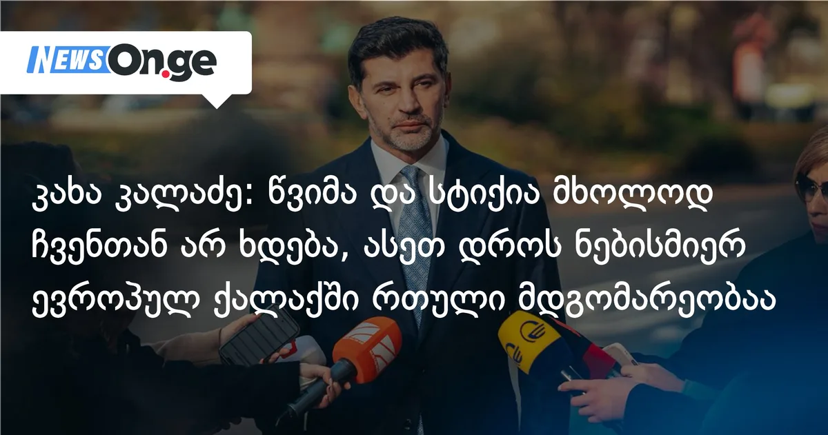 კახა კალაძე: წვიმა და სტიქია მხოლოდ ჩვენთან არ ხდება, ასეთ დროს ნებისმიერ ევროპულ ქალაქში რთული მდგომარეობა იქმნება