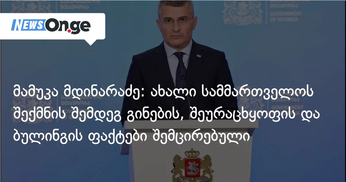 მამუკა მდინარაძე: ახალი სამმართველოს შექმნის შემდეგ გინების, შეურაცხყოფის და ბულინგის ფაქტები მნიშვნელოვნადაა შემცირებული