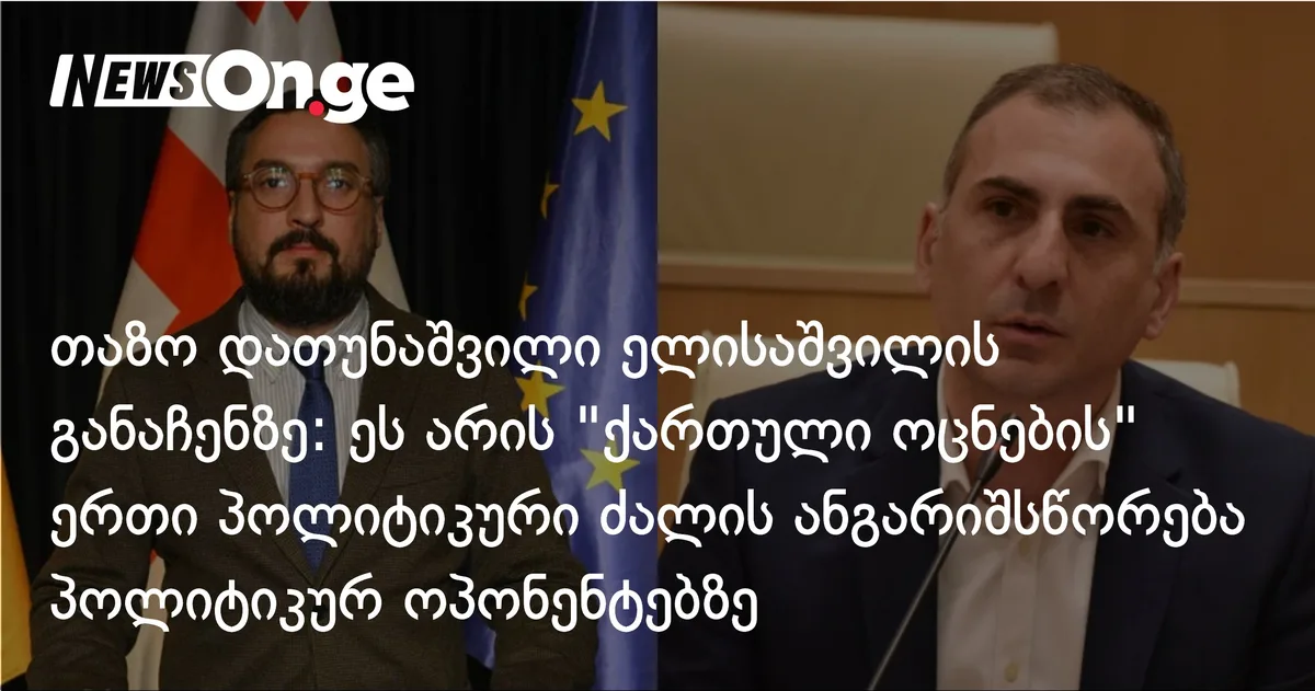 თაზო დათუნაშვილი ელისაშვილის განაჩენზე: ეს არის 